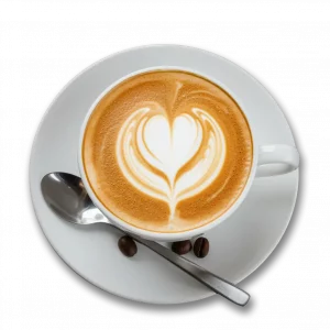 Cappuccino avec latte art servi au café Noly Saint-Germain-en-Laye café de spécialité